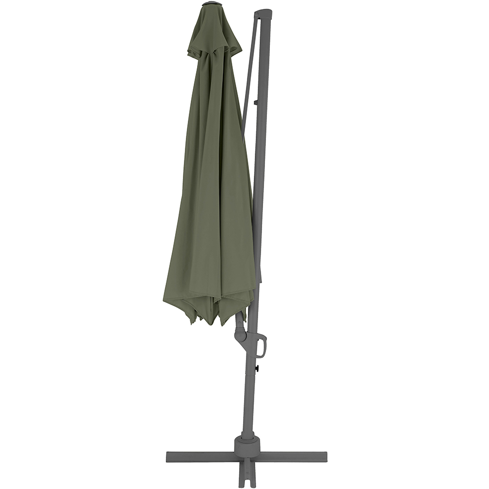 Umbrela terasa GOODHOME Mallorca, aluminiu, 350 x 255 cm, verde