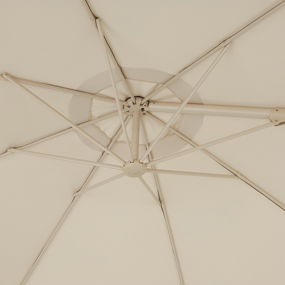 Umbrela terasa GOODHOME Mallorca, aluminiu, 350 x 255 cm, bej