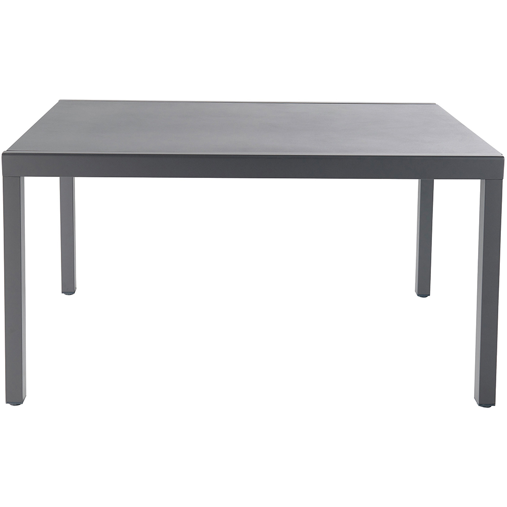 Masa terasa GOODHOME Moorea, sticla-aluminiu, 200 x 90 x 75 cm, gri