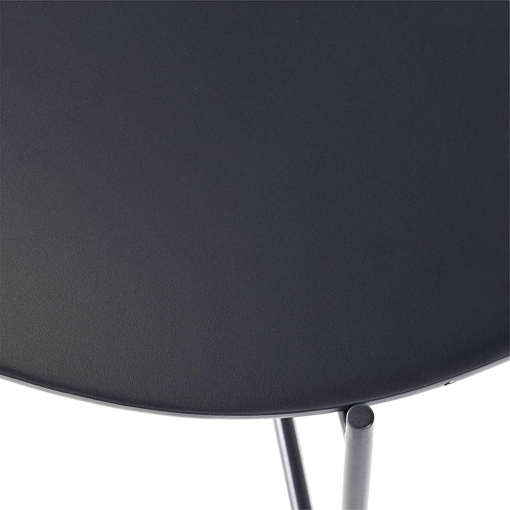 Masa terasa GOODHOME Nova, otel, 60 x 36 x 36 cm, negru