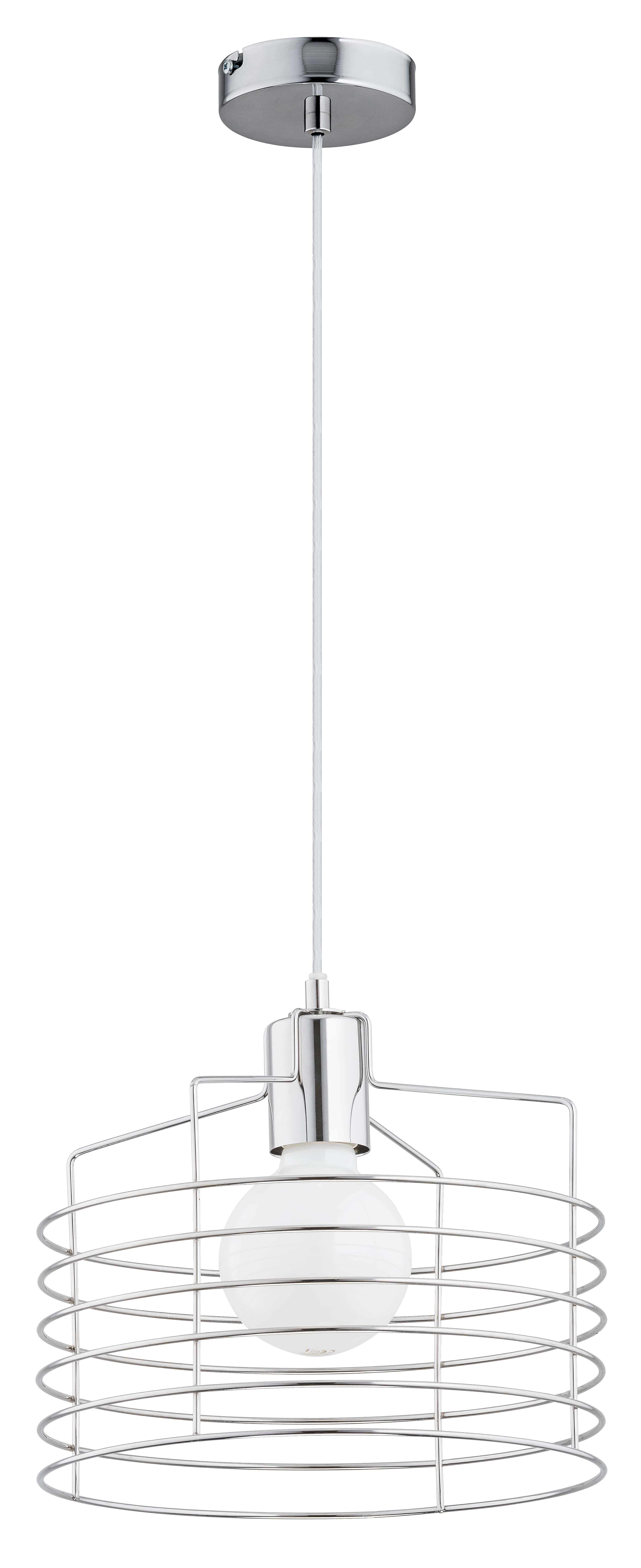 Lustra tip pendul Alfa Manta, 1xE27, 60W, IP20, crom-alb