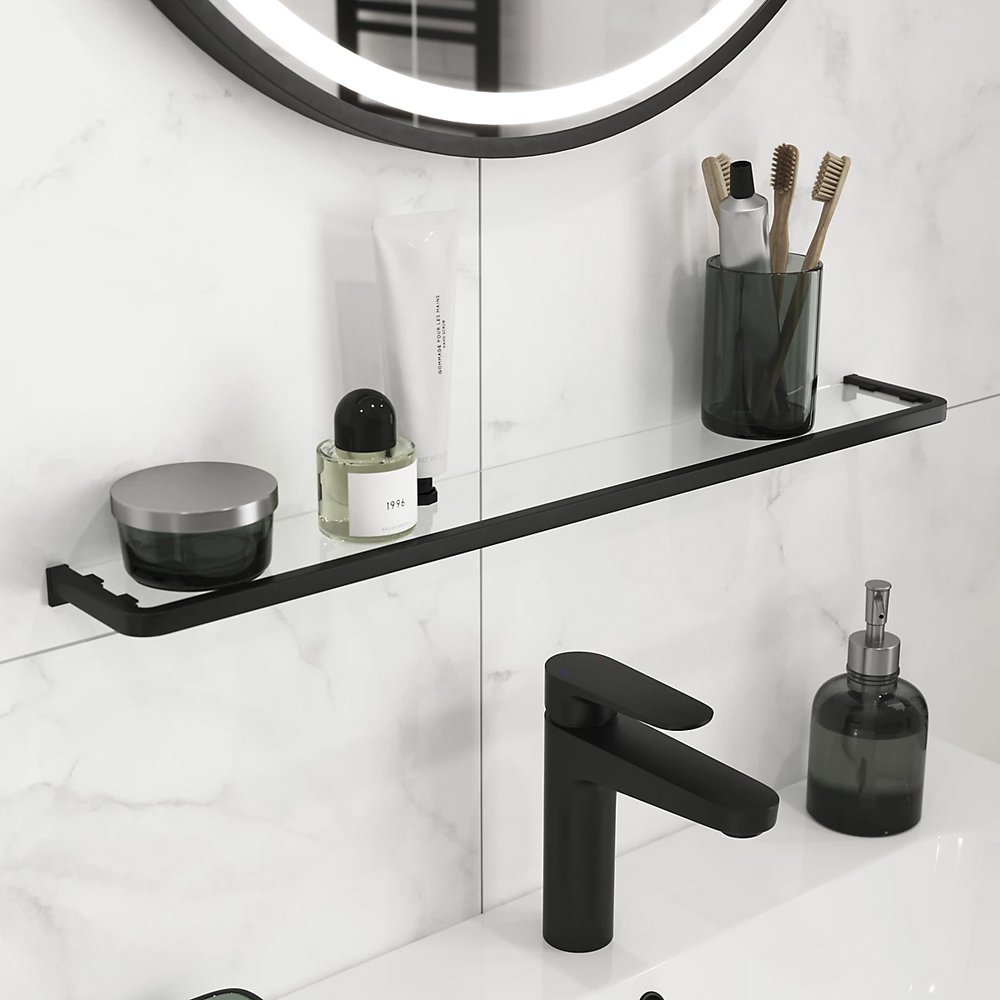 Polita GOODHOME Elland 101124602, 60x60x12.3 cm, negru