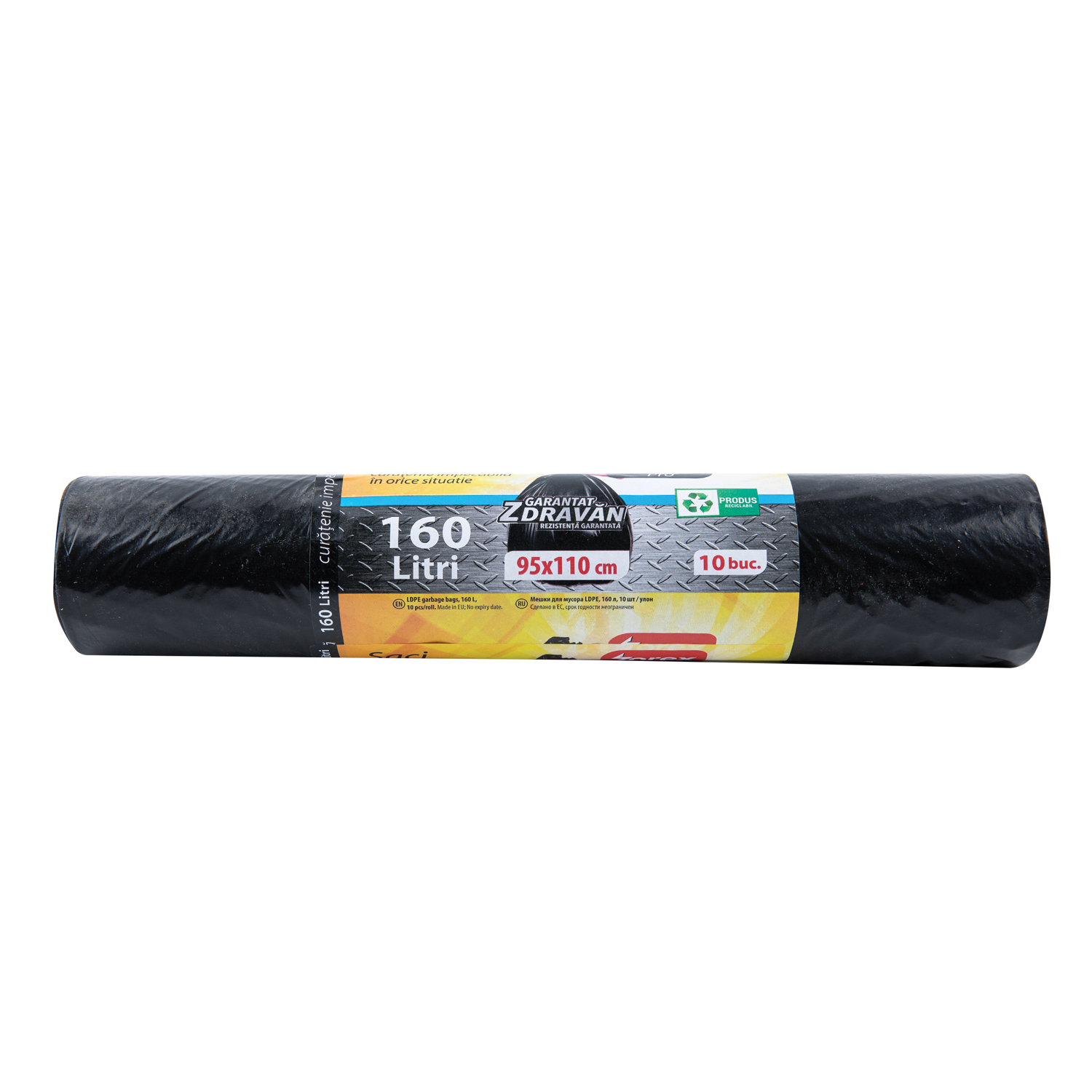 Saci menajeri ZOREX Pro, 10 buc, 160 l, negru