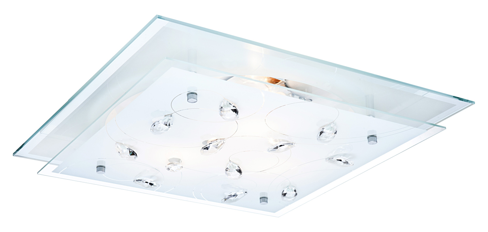 Plafoniera GLOBO Jasmina 40408-3, E27, 3 x 40W, IP20, crom-transparent