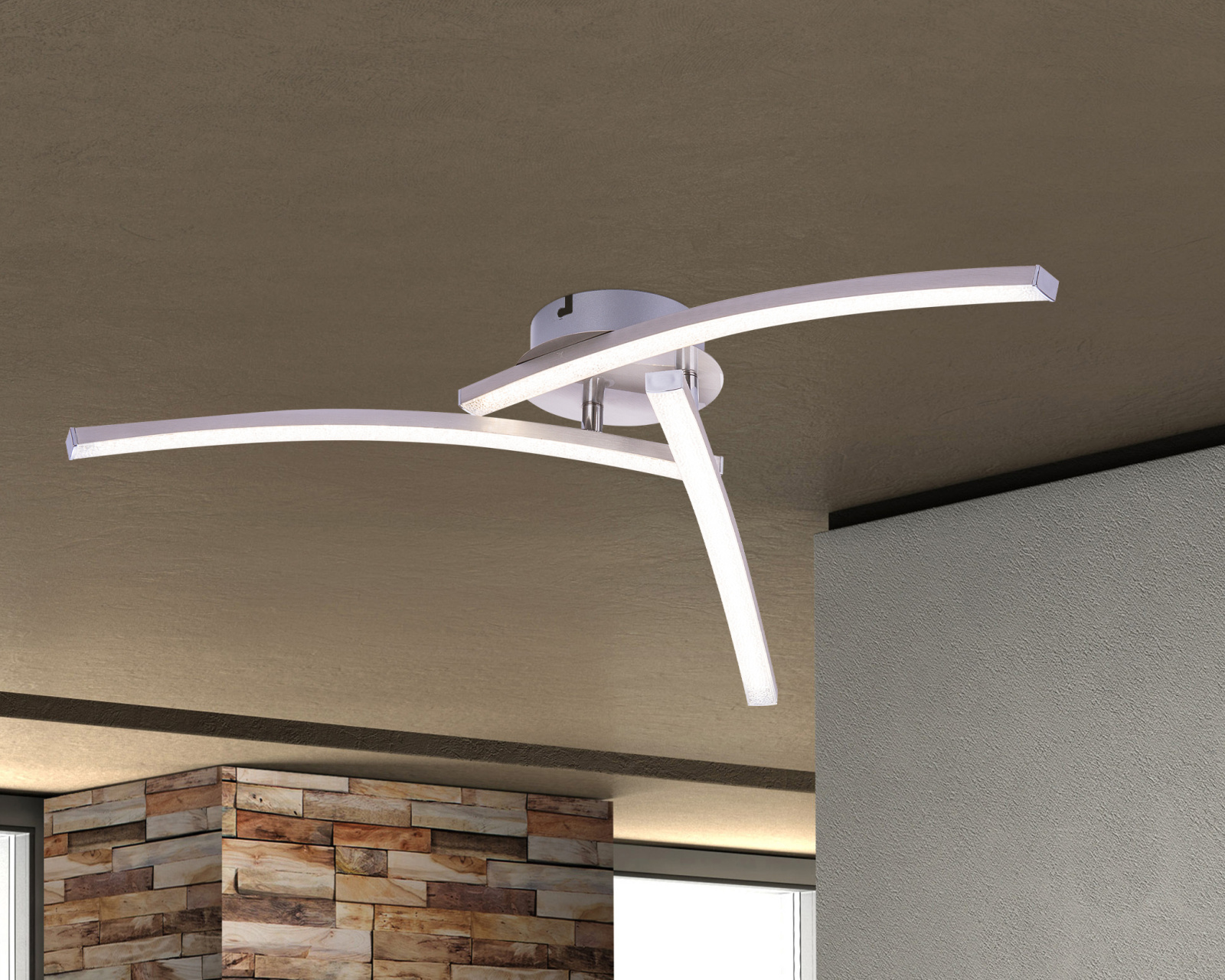 Plafoniera LED GLOBO Tansy 67098-18, 18W, 1500lm, intensitate reglabila, nichel mat