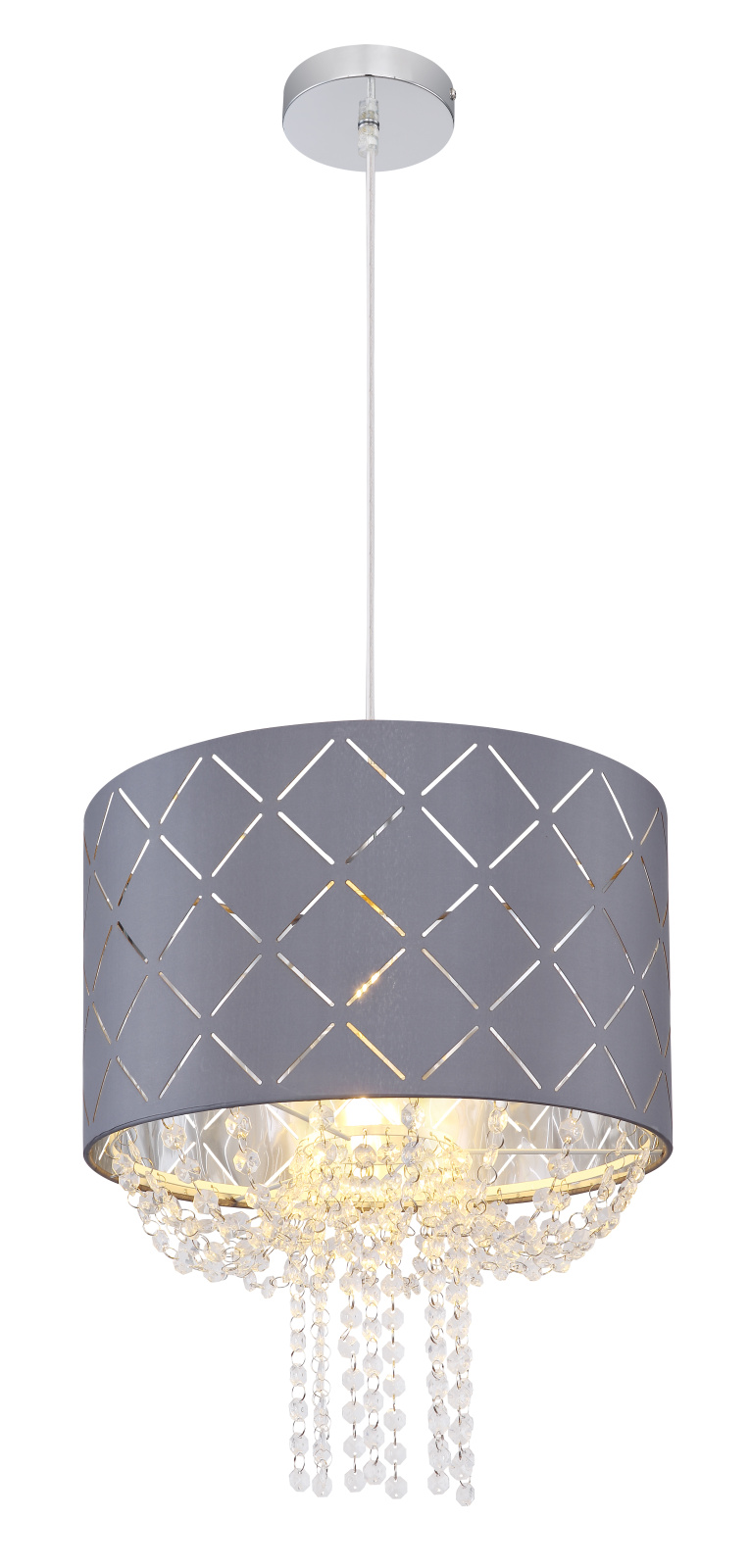 Lustra tip pendul, Gri, 40 W, 1 x E27 Globo Gray