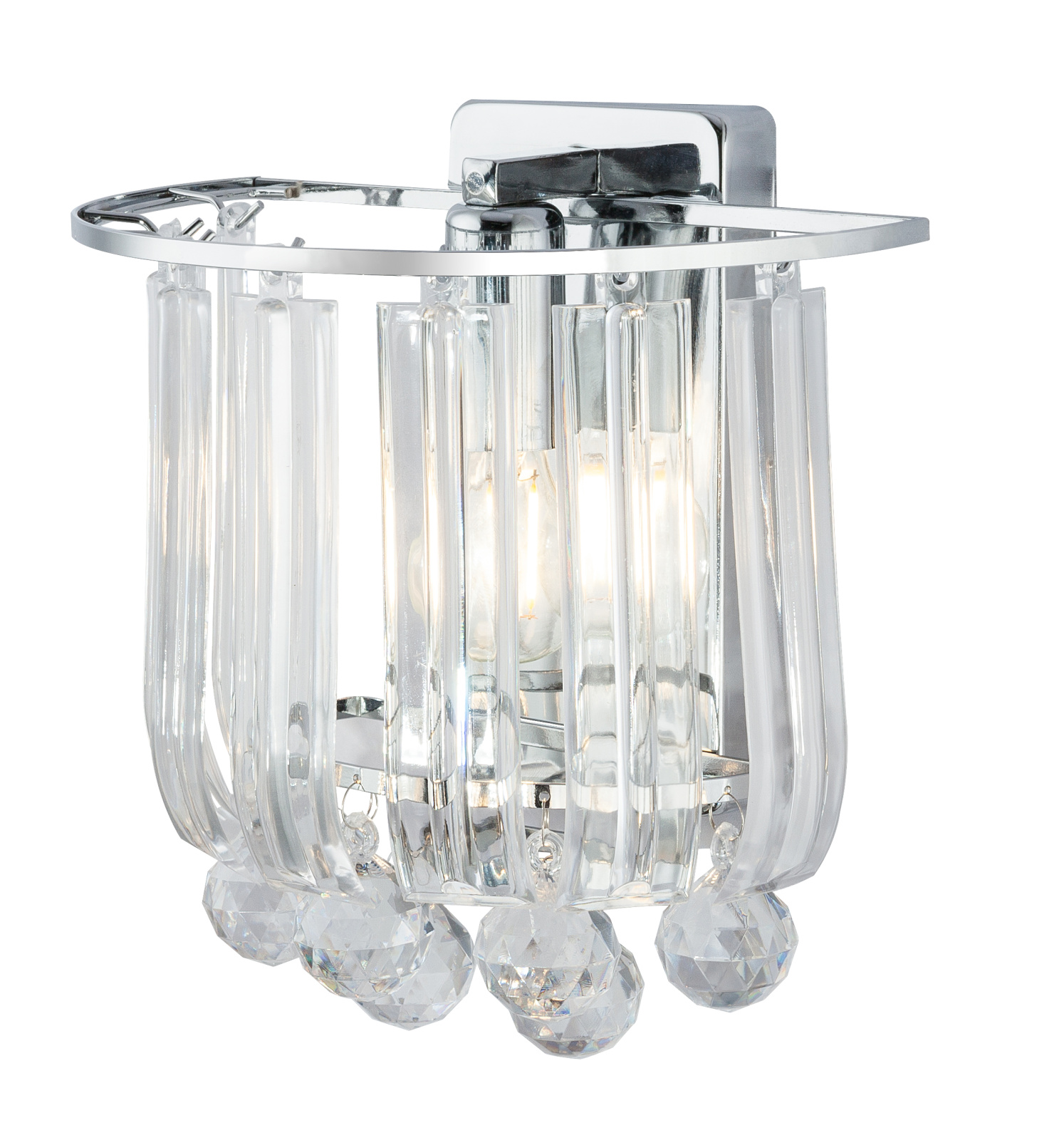 Aplica de perete GLOBO LIGHTING Minnesota, bec incandescent, E14, 40W, crom