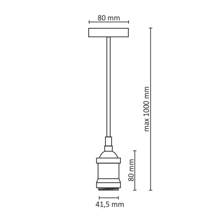 Lustra tip pendul, Argintiu, 20 W, 1 x E27  Sanico Polux