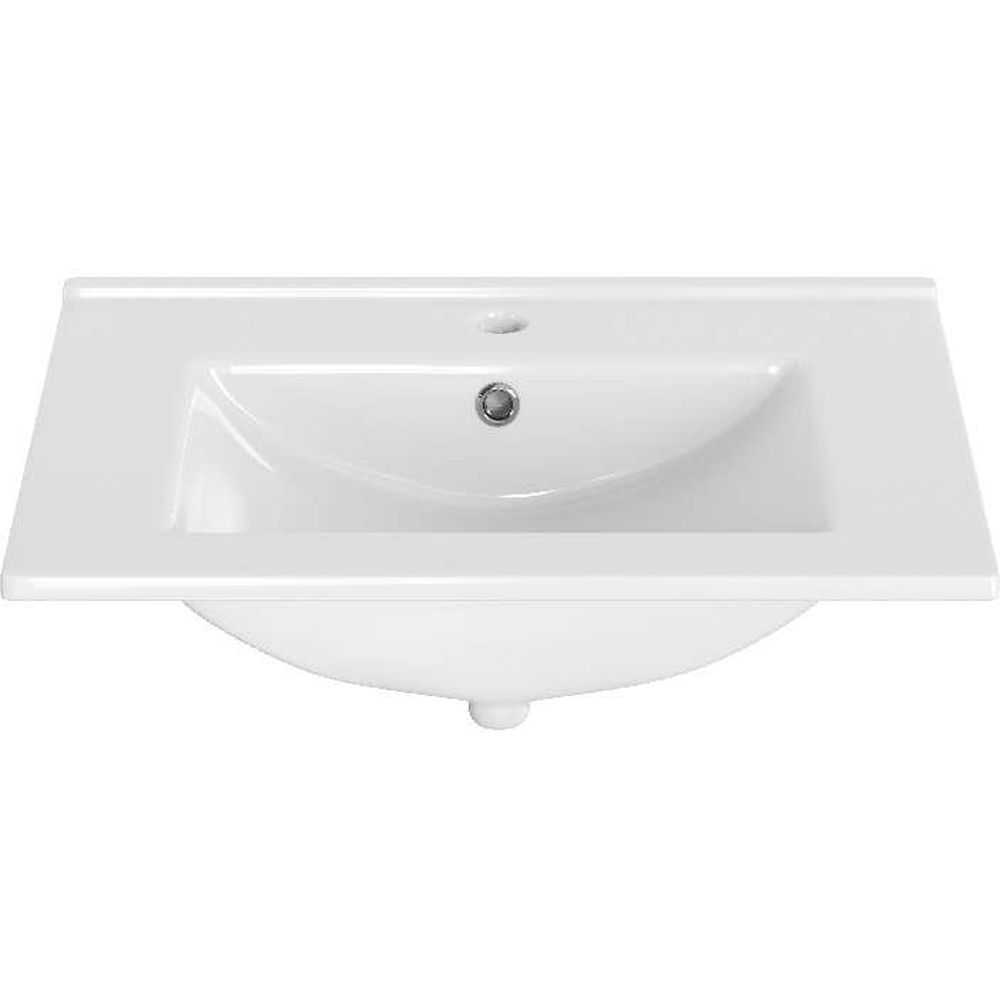 Lavoar baie Aruna, ceramica, 61 x 46.5 cm, alb lucios