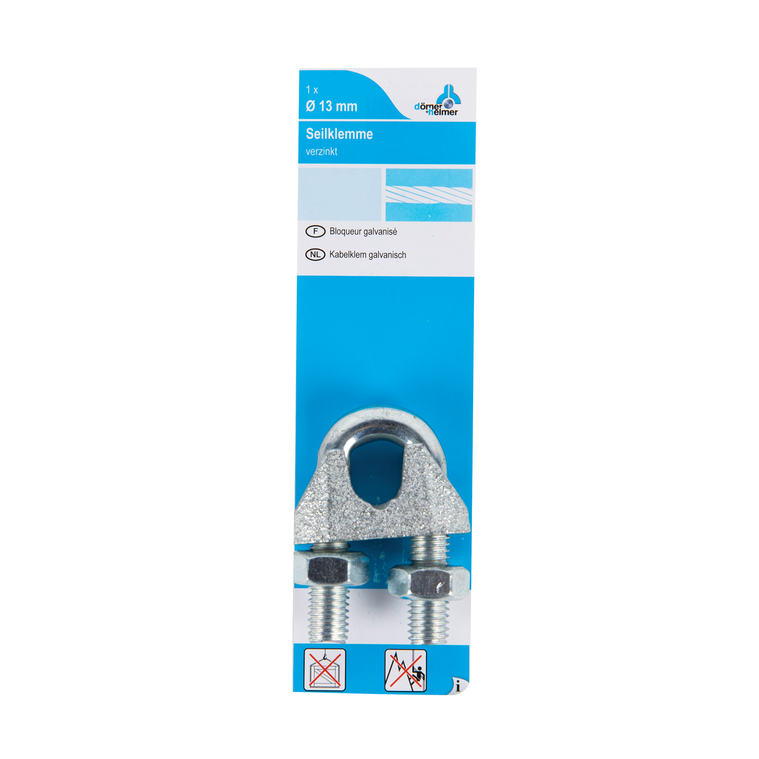Brida pentru cabluri DORNER + HELMER, 13 mm