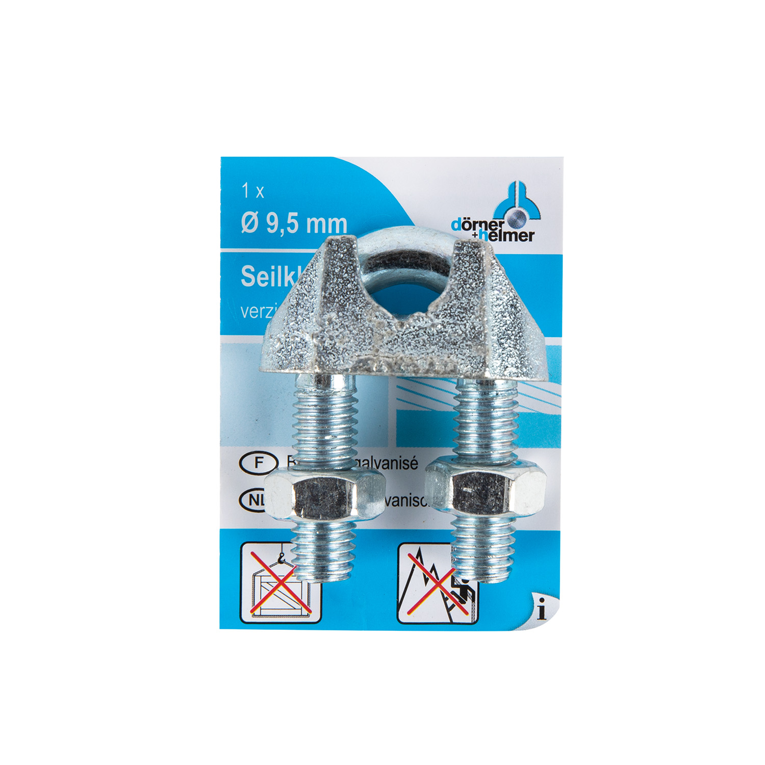 Brida pentru cabluri DORNER + HELMER, 9.5 mm, 1 buc