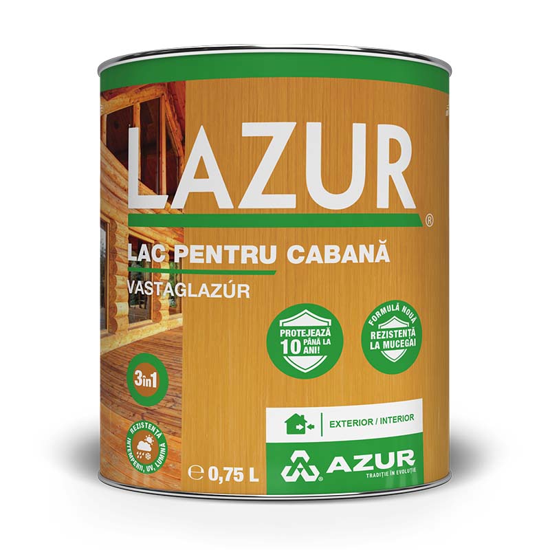 Lac pentru cabana, nuc, 0.75 L  Lazur