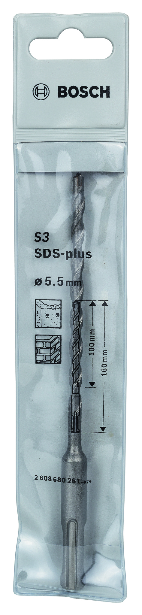 Burghiu SDS-Plus-1 Bosch, 5.5 x 100/160 mm