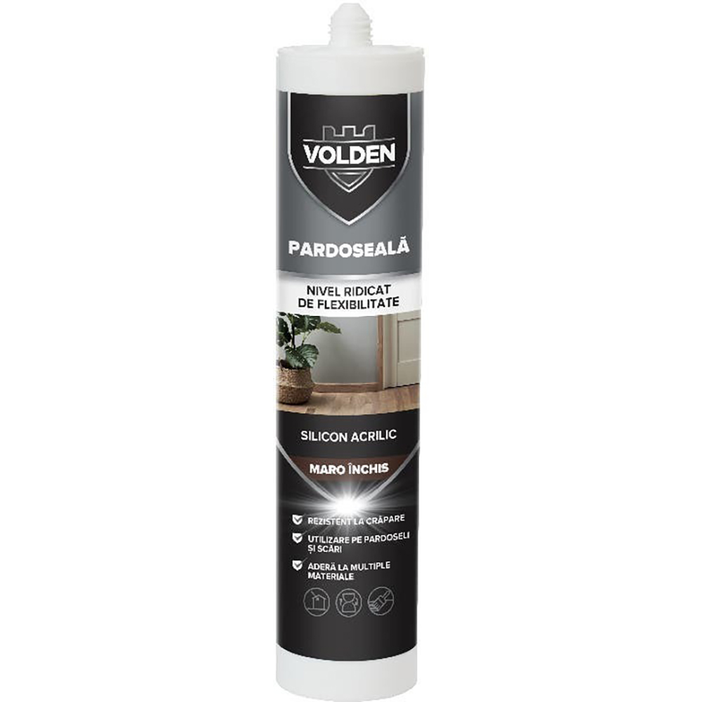 Slicon pentru pardoseala aplicare pistol VOLDEN, maro, 280 ml