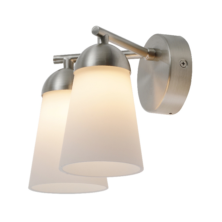 Aplica GOODHOME Dudhon, 2 x 4.2W, IP44, alb-argintiu