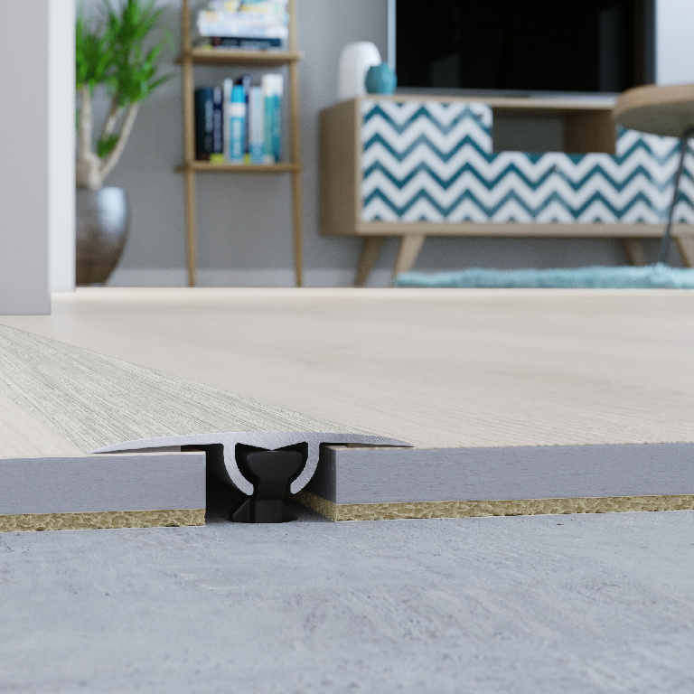 Profil de trecere GOODHOME, aluminiu, 93 x 3 cm, gri