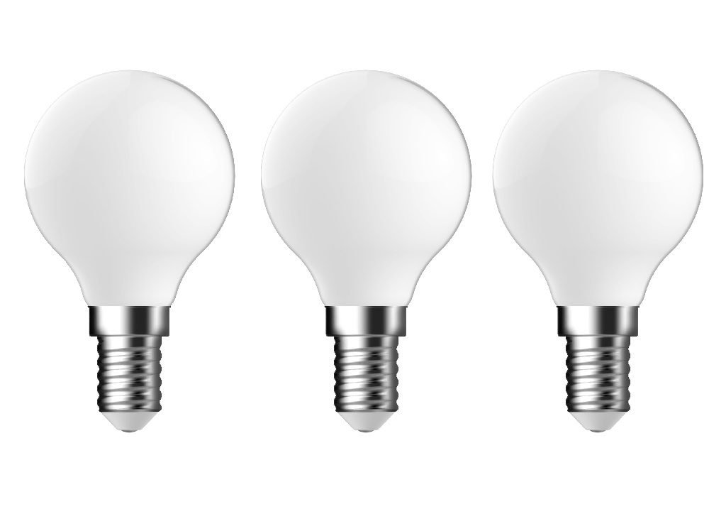 Set 3 becuri LED DIALL, E14, 3.4W, 470lm, 4000K
