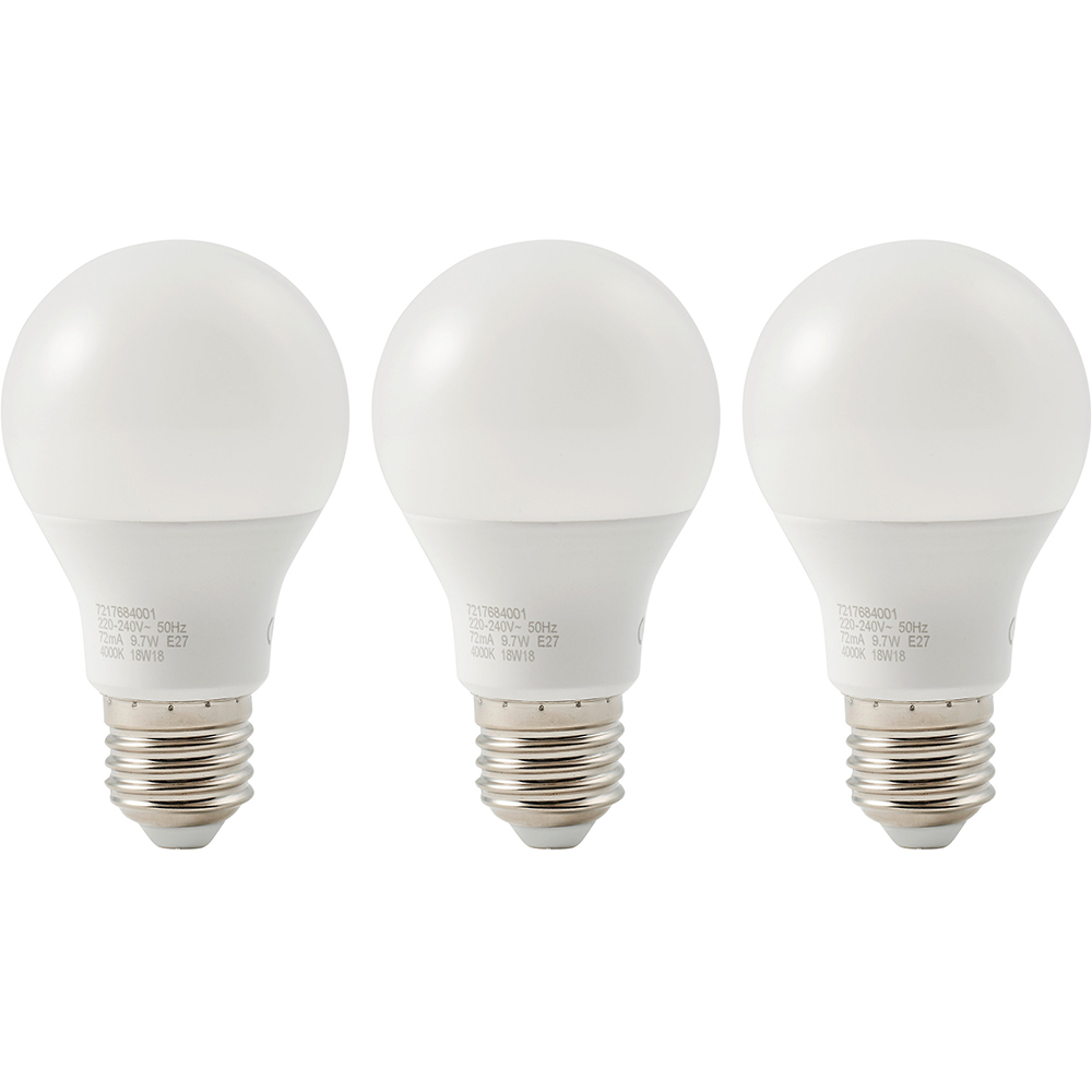 Set 3 becuri LED A60 DIALL, E27, 7.3W, 806lm, 4000K