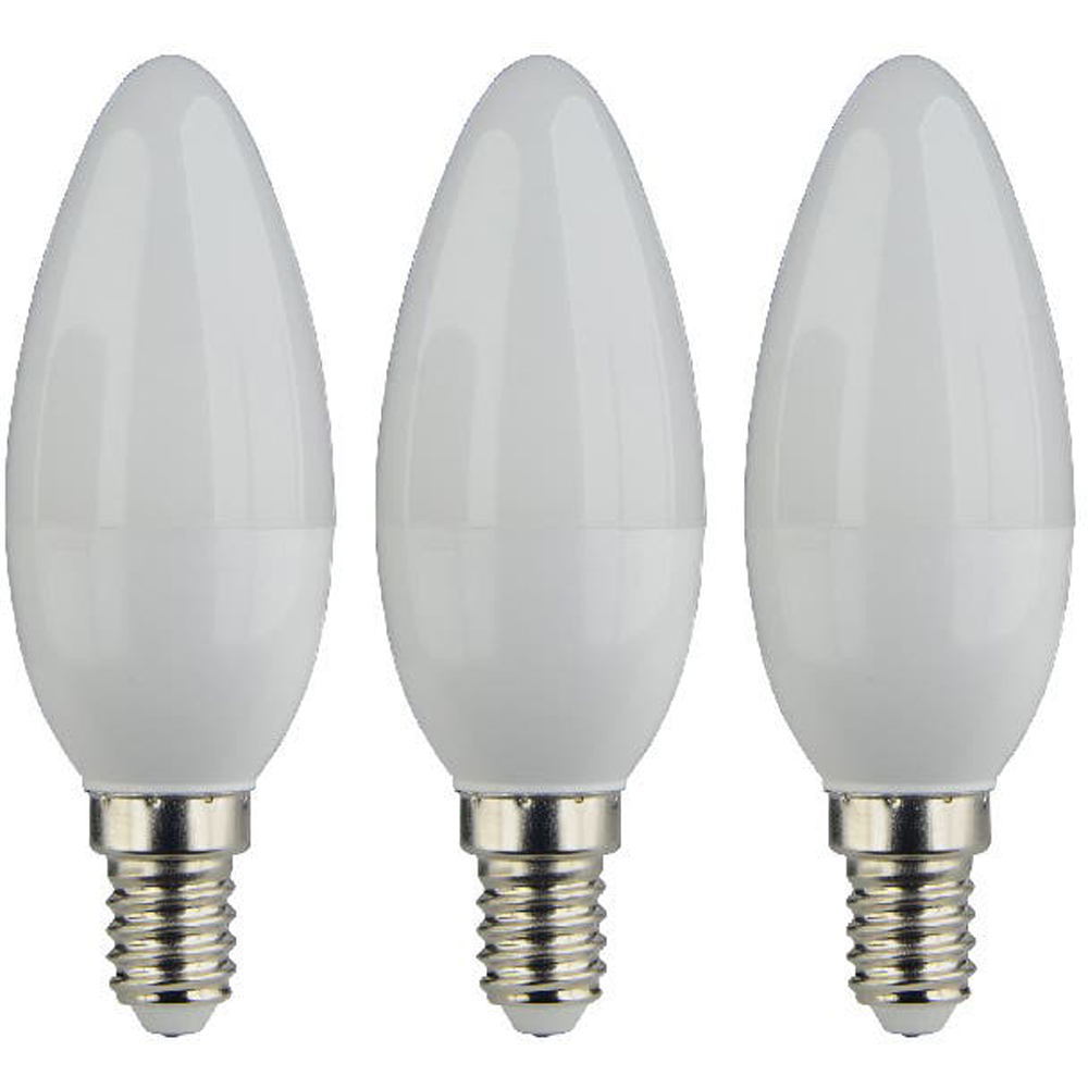Set 3 becuri LED C35 DIALL, E14, 4.2W, 470lm, 4000K