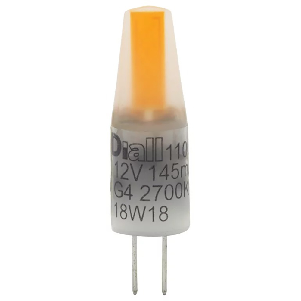Set 2 becuri LED DIALL, G4, 1.5W, 180lm, 2700K, lumina calda