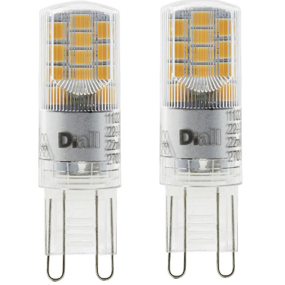 Set 2 becuri LED DIALL, G9, 2.6W, 300lm, 2700K