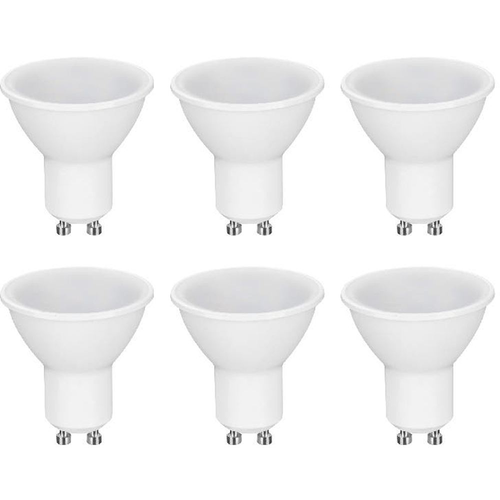Set 6 becuri LED DIALL, GU10, 4.5W, 430lm, 4000K