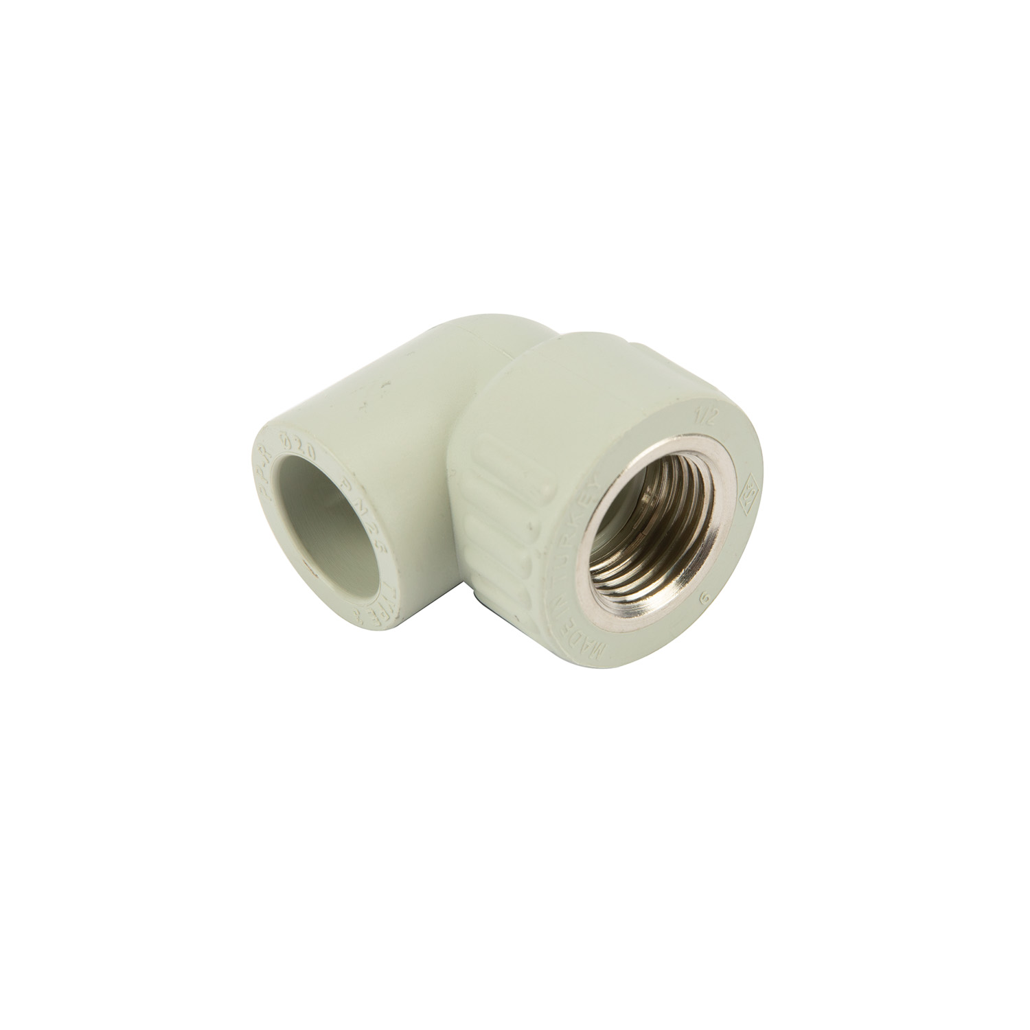 Cot PPR, gri, 20 mm, racord 1/2, filet interior