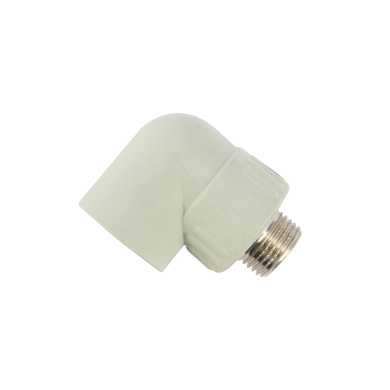 Cot PPR, gri, 25 mm, racord 1/2, filet exterior