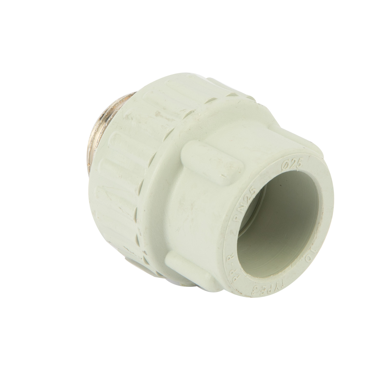 Racord PPR gri, 25 mm, racord 3/4, filet exterior