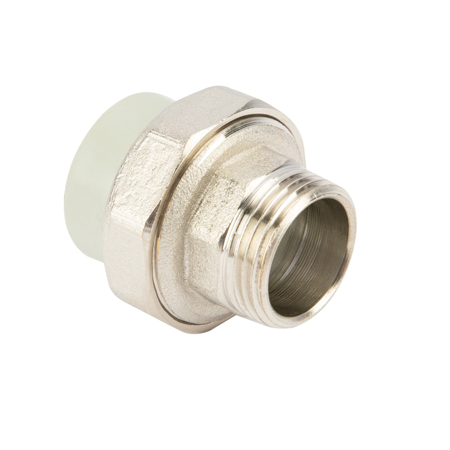Racord olandez, PPR, gri, metalic, 32 mm, racord 1, filet exterior