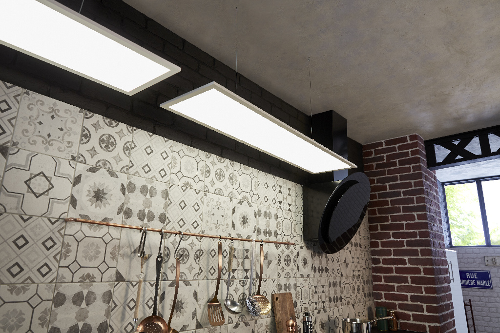 Plafoniera LED COLOURS Pictor, 36W, 3000lm, 30 x 120 cm, alb