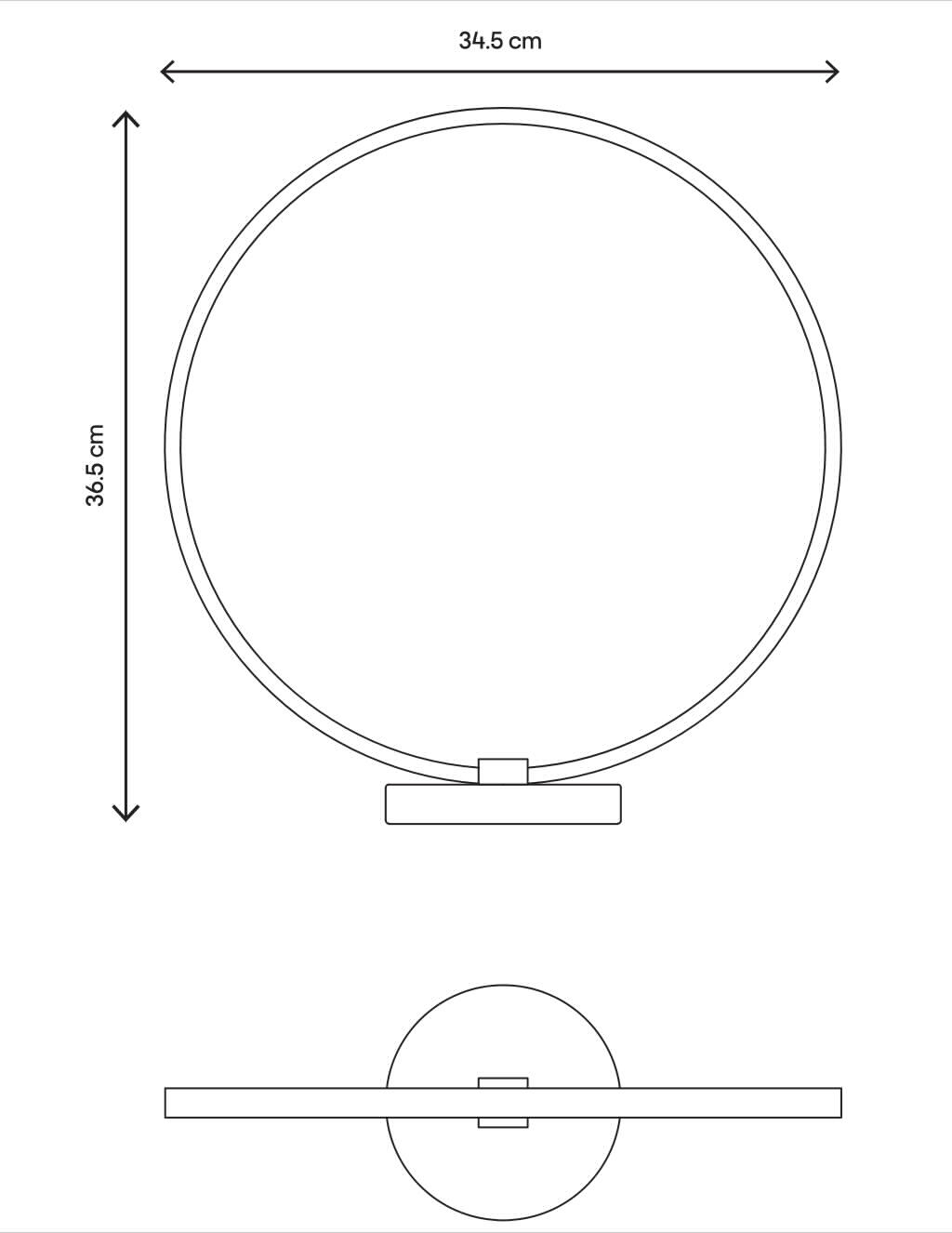 Veioza GOODHOME, 11W, LED incorporat, 550lm, crom