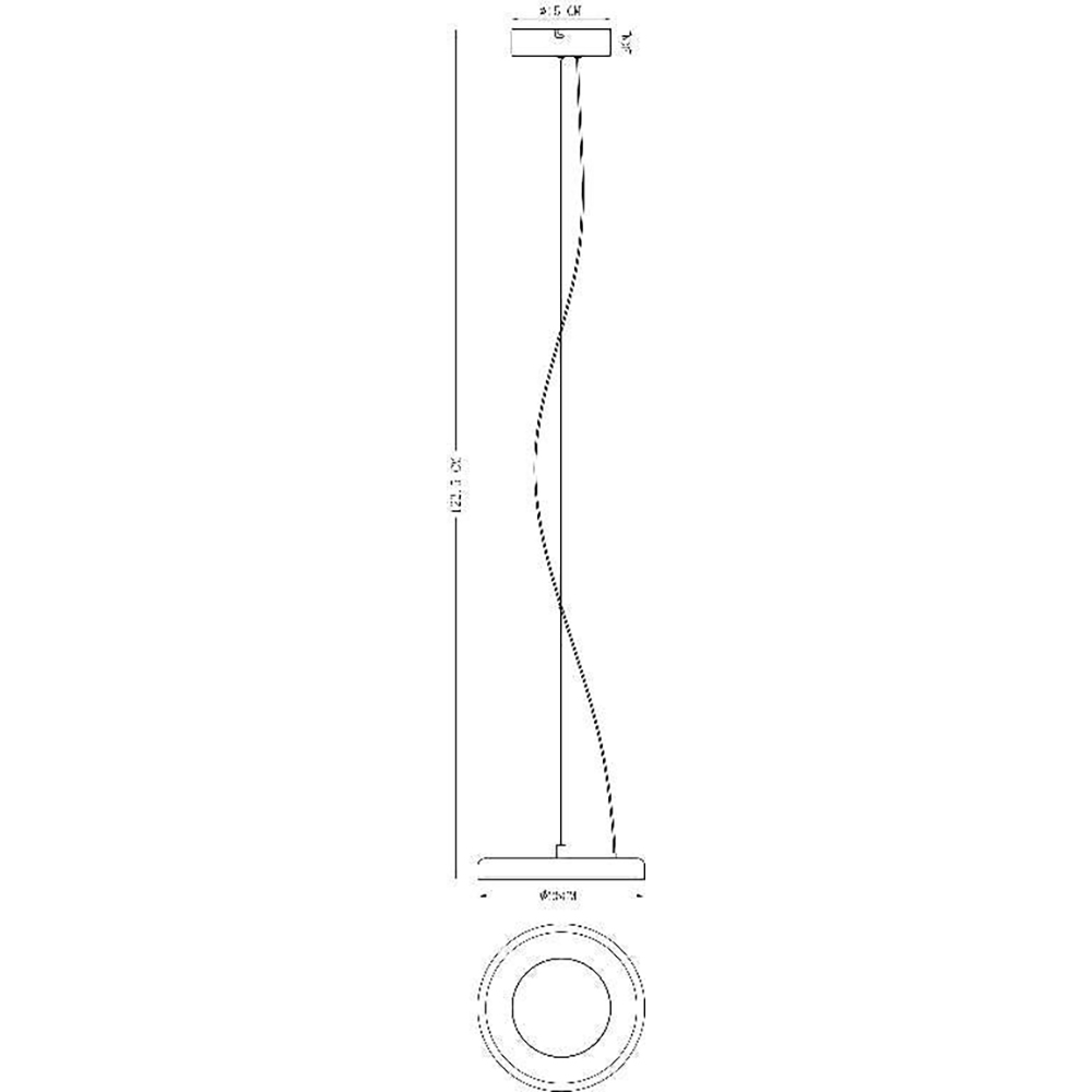 Pendul GOODHOME Azagny, LED, 20W, alb