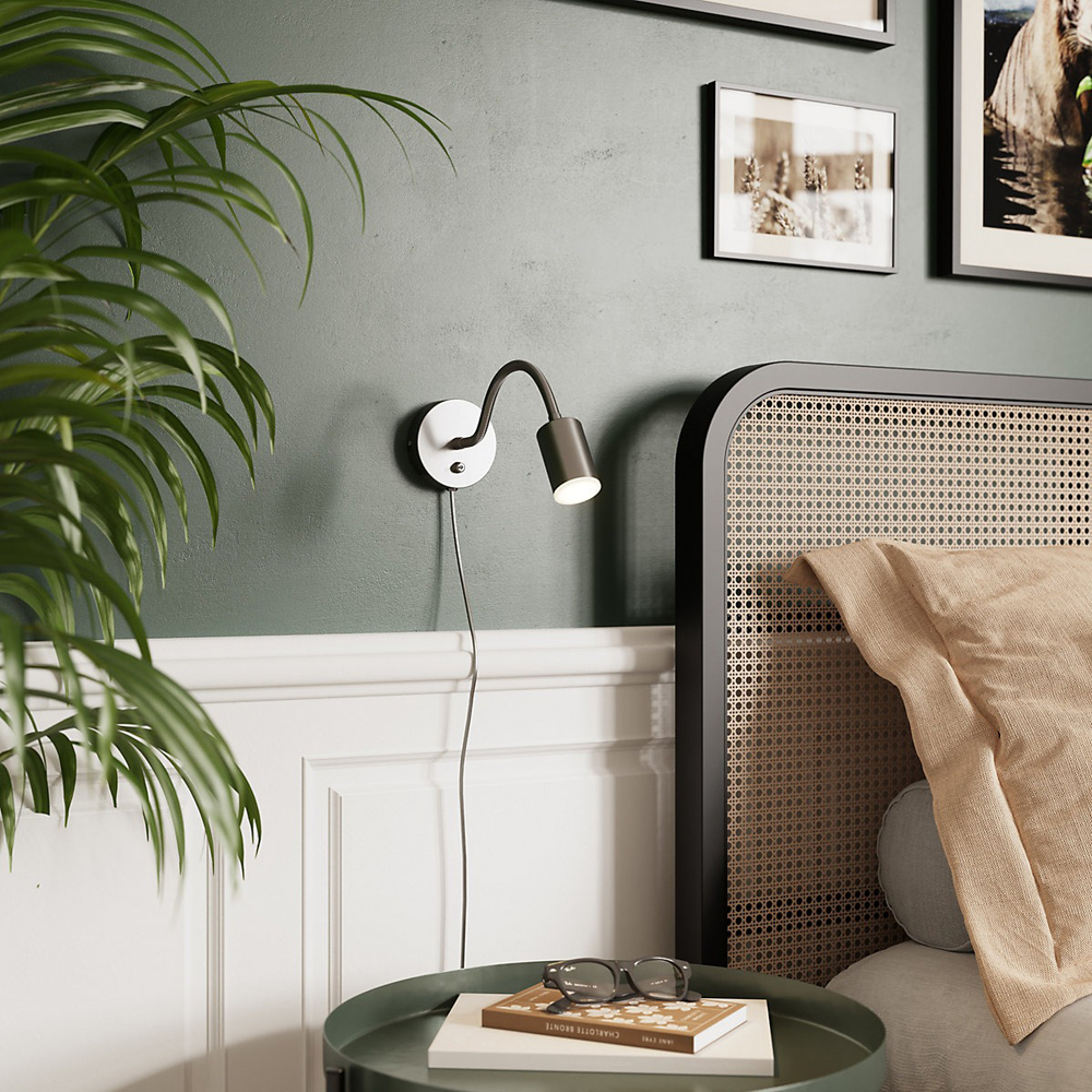 Aplica decorativa Lignit GoodHome, LED integrat, 3.5 W, 220 lm, corp metalic, argintiu