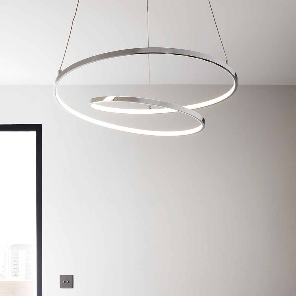 Pendul GOODHOME Pegmati, LED, 39W, crom