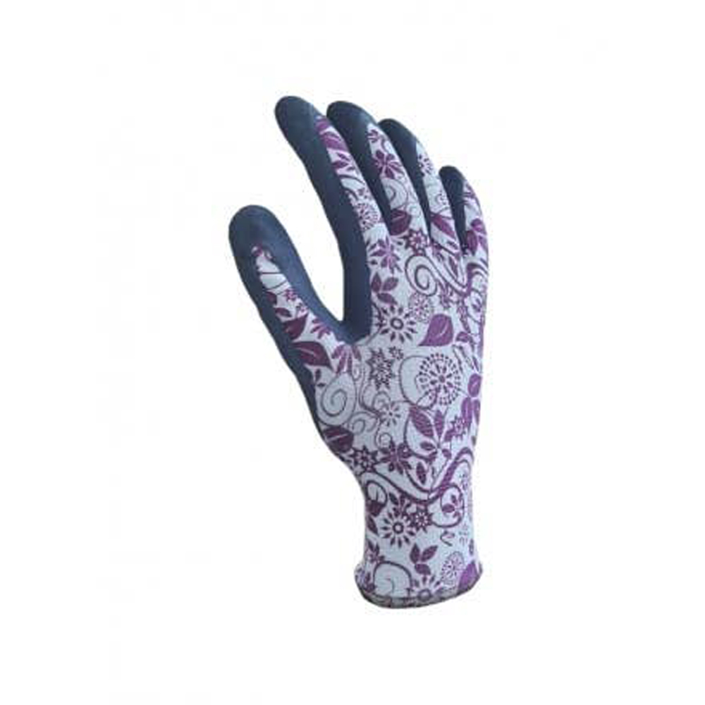 Manusi gradinarit DALGECO, marime 7, mov, nailon, latex de cauciuc