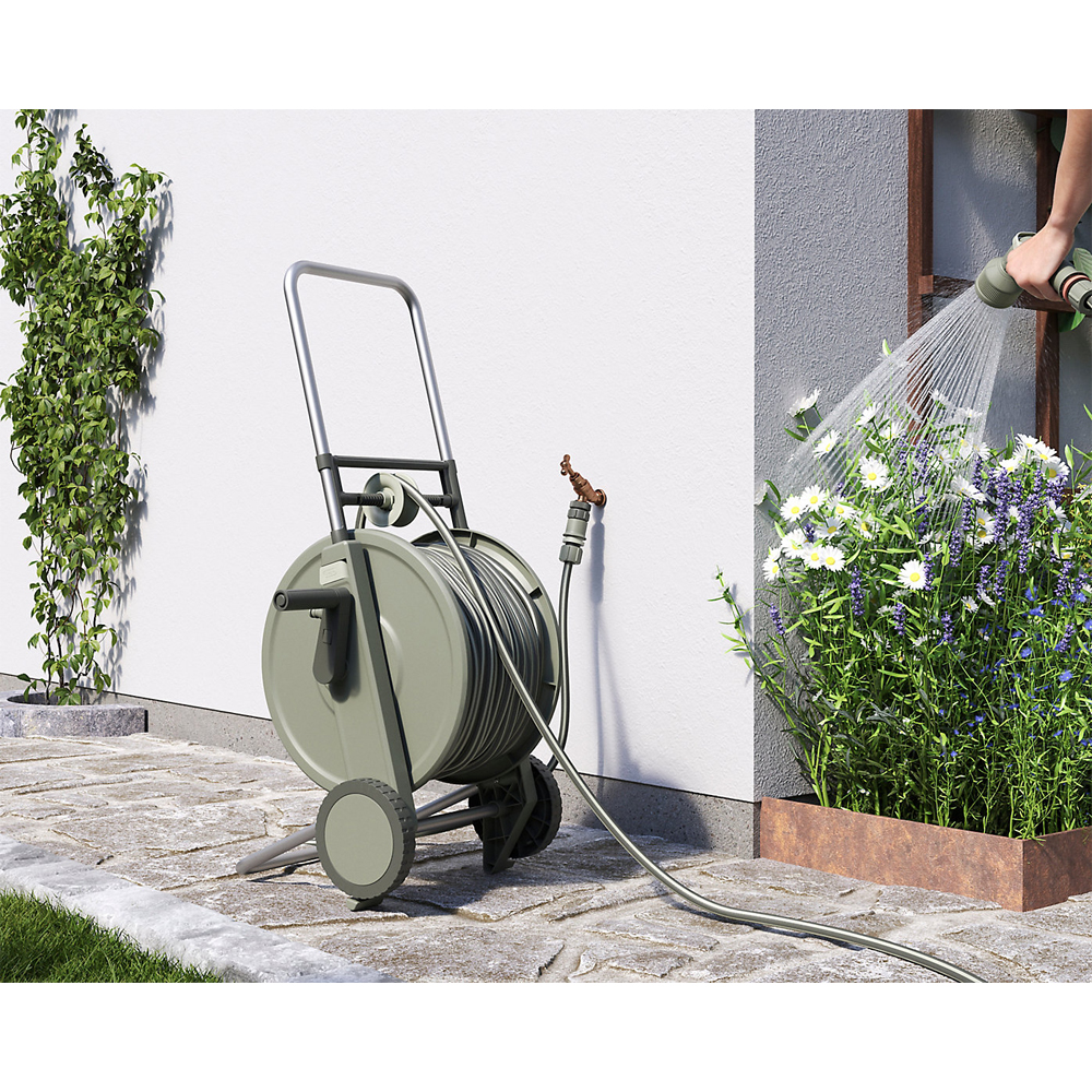 Tambur pentru furtun de gradina VERVE, 1/2, 40m, verde