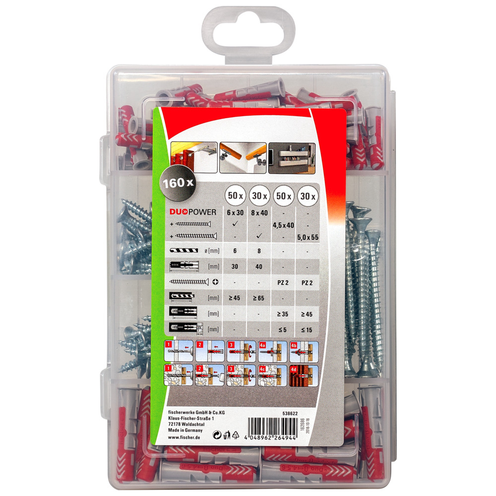 Profi-Box de dibluri duopower cu holsuruburi aferente  Fischer