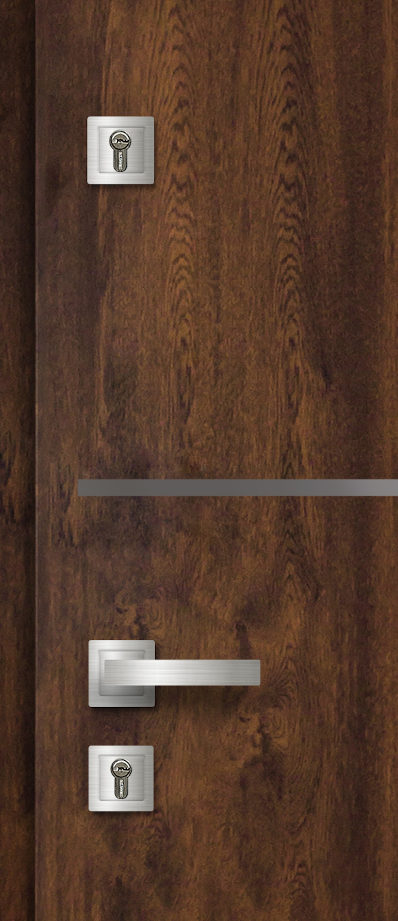 Usa exterior FORTIA Cecina, fara geam, dreapta, metal, 88 x 205 cm, nuc