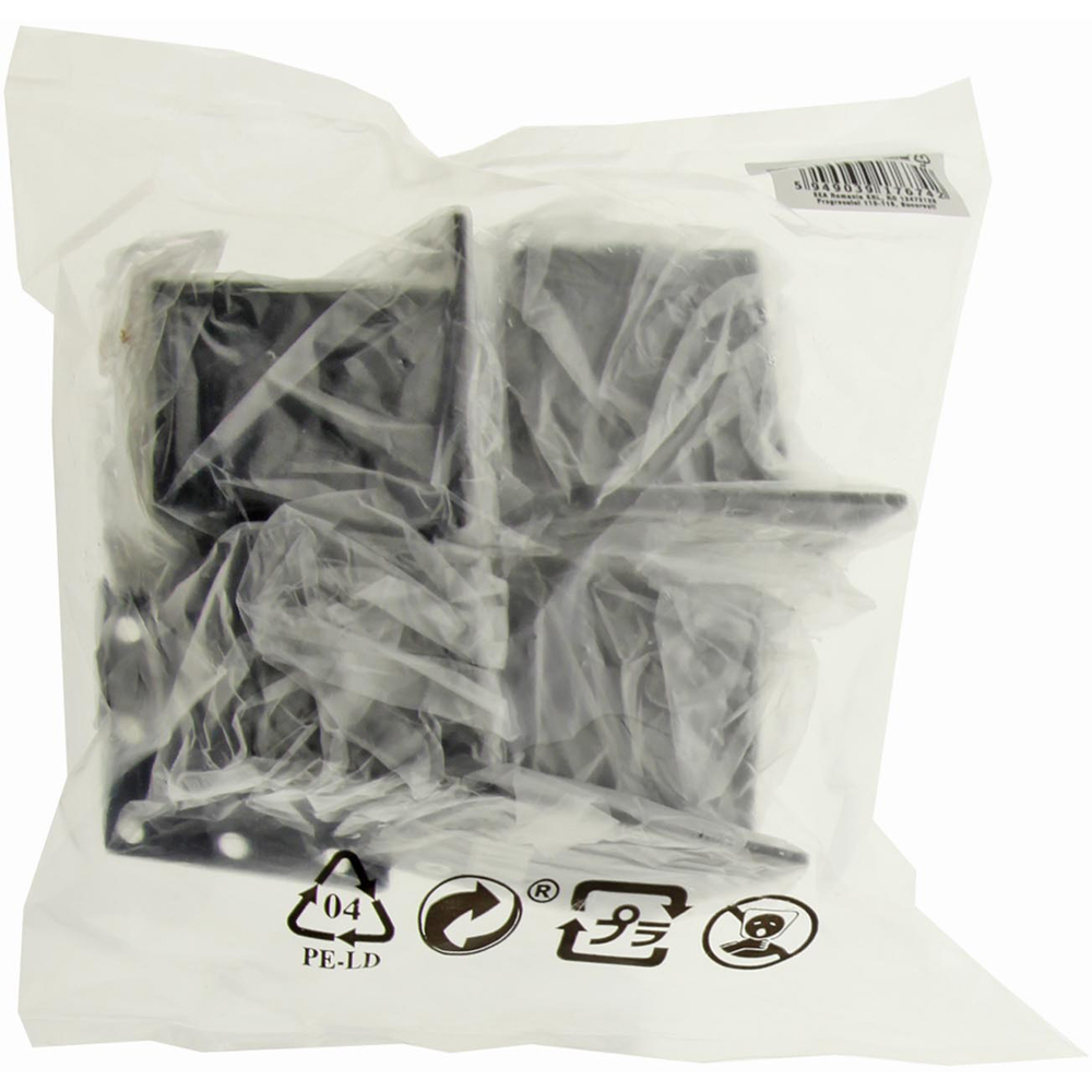 Picior reglabil, aluminiu, 40x40x50 mm, negru, set 4 bucati