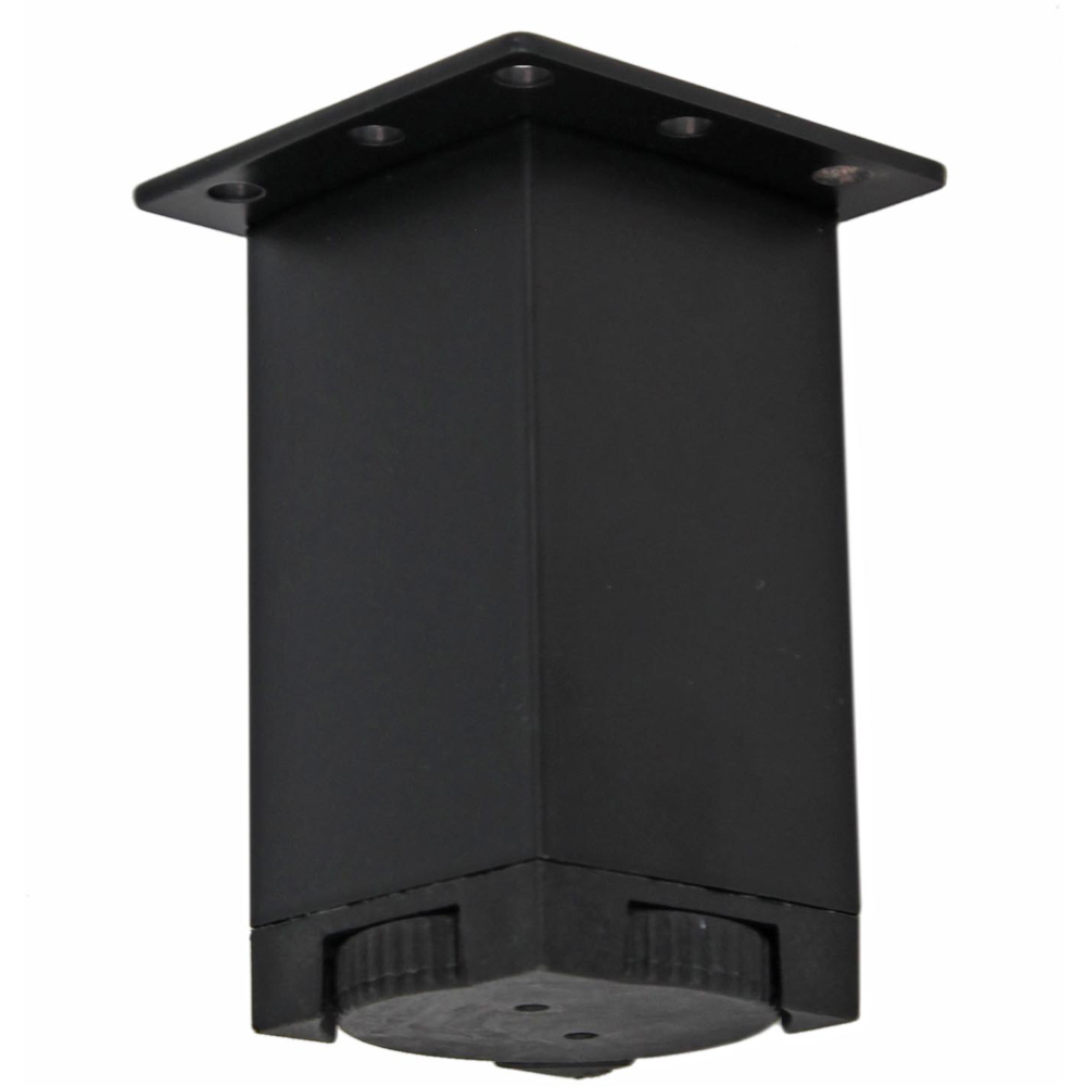 Picior reglabil, aluminiu, 40x40x80 mm, negru, set 4 bucati