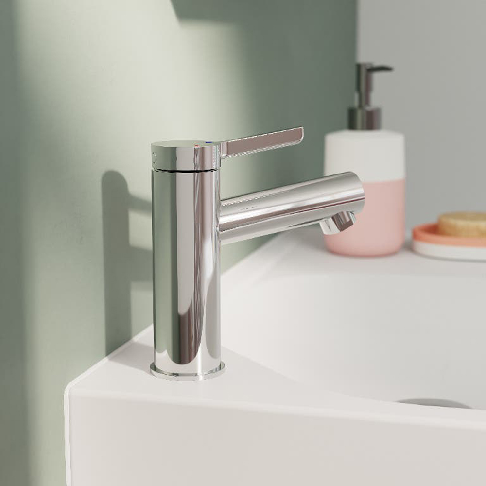 Baterie lavoar GOODHOME Maza, metal, crom