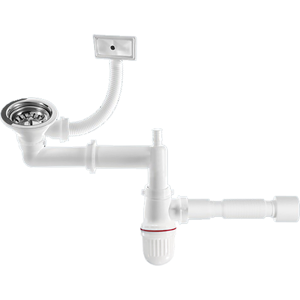 Kit scurgere chiuveta B03 FO45T, plastic si inox, alb