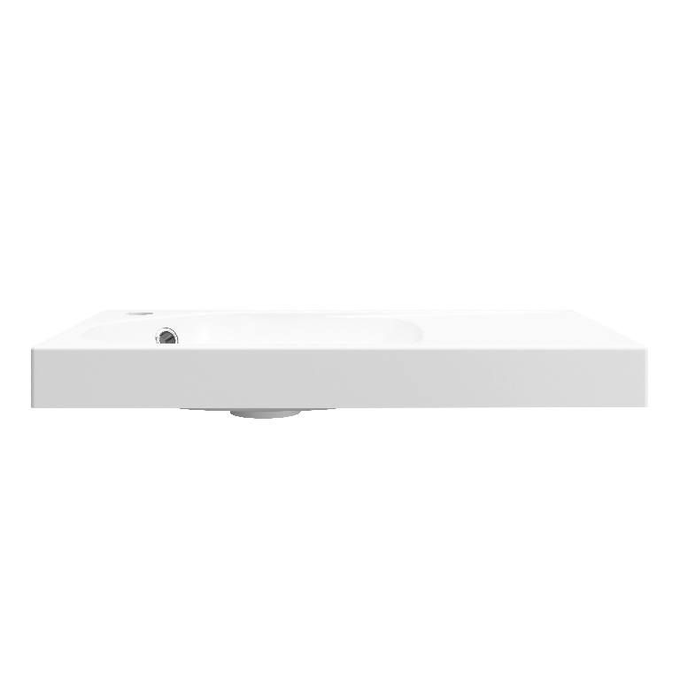 Lavoar baie GOODHOME Maza, rasina, 60.4 x 36.2 cm, alb