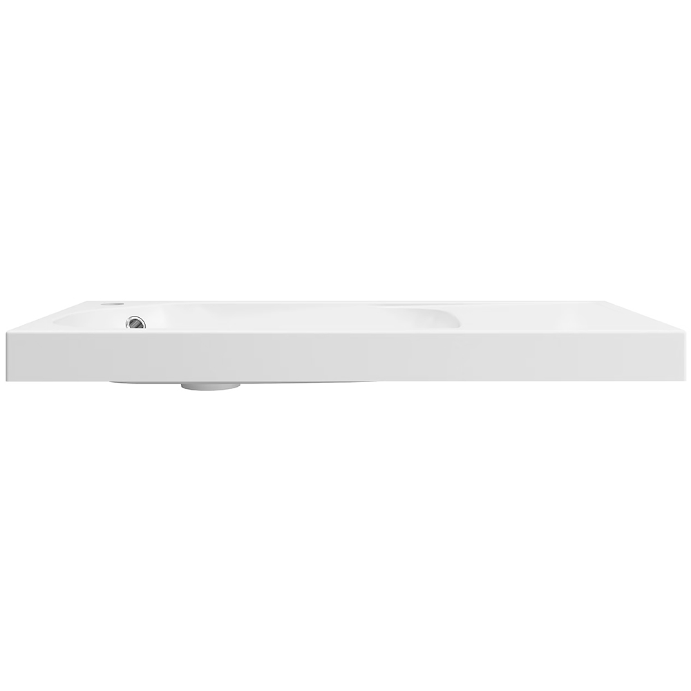 Lavoar baie GOODHOME Maza, rasina, 80.4 x 36.2 cm, alb