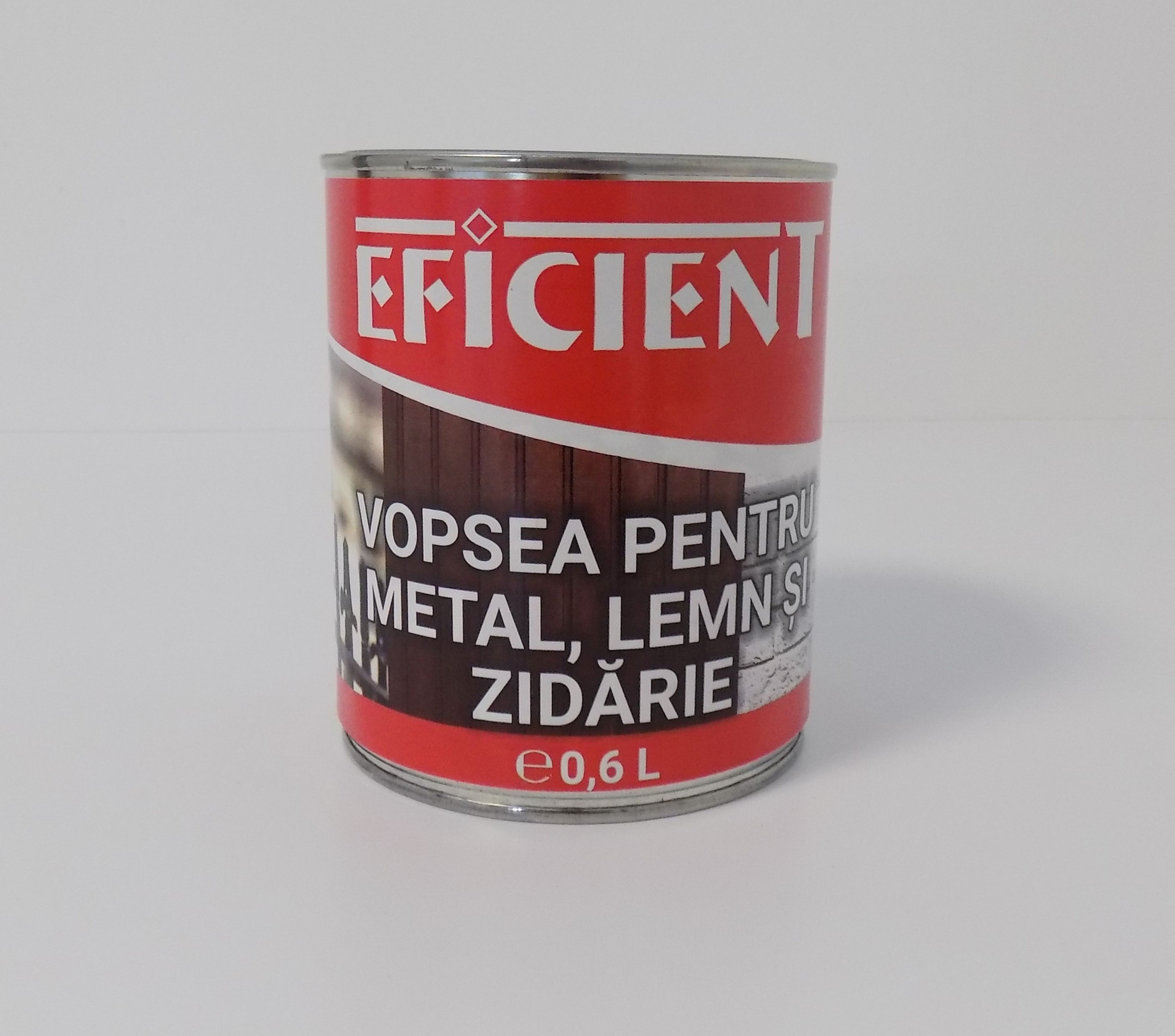 Vopsea Alchidica, Lemn, metal si zidarie, Neagra, 0.6L Eficient