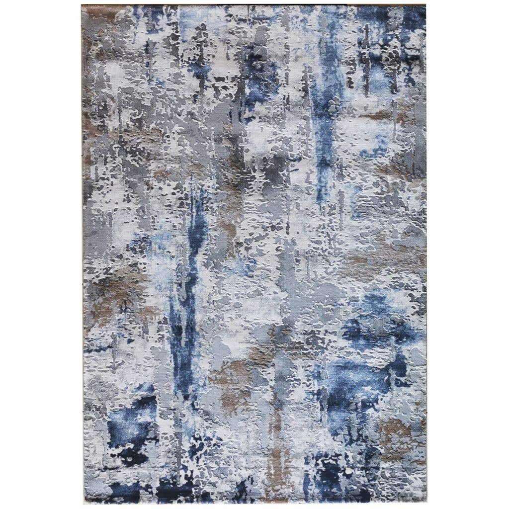 Covor living, albastru, polipropilena, 80 x 150 x 1.1 cm Karacahan Ametis