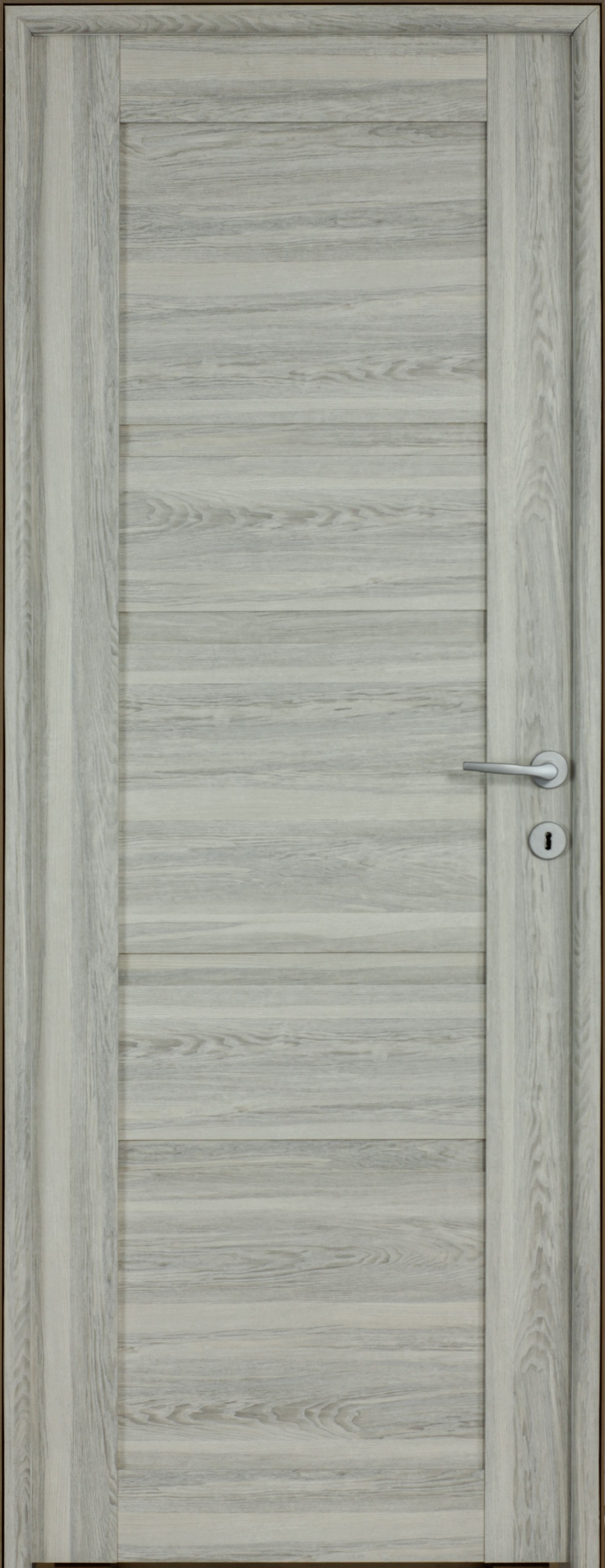 Usa interior Bella, fara geam, reversibila, MDF, 68 x 203 cm, gri deschis