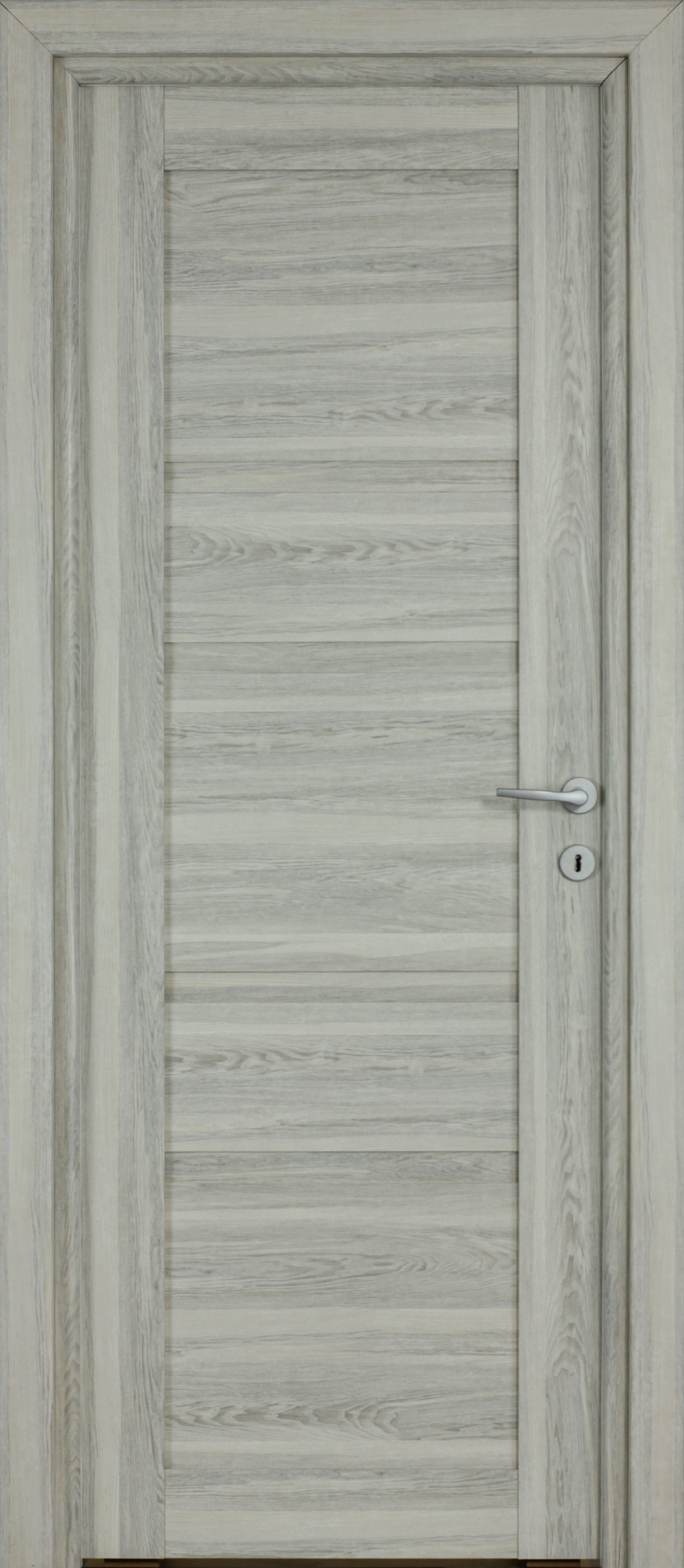 Usa interior Bella, fara geam, reversibila, MDF, 88 x 203 cm, gri deschis