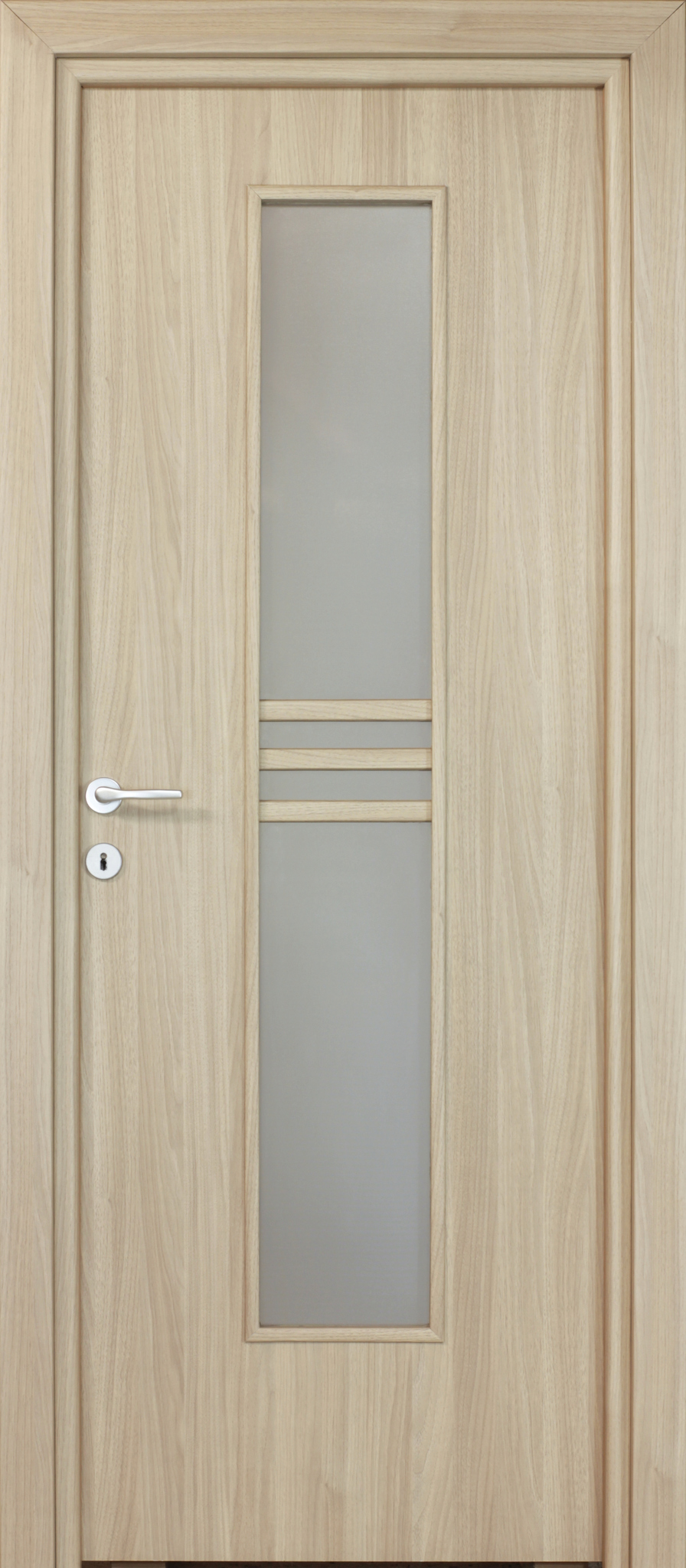 Usa interior Karpat, cu geam, reversibila, MDF, 78 x 203 cm, maro deschis